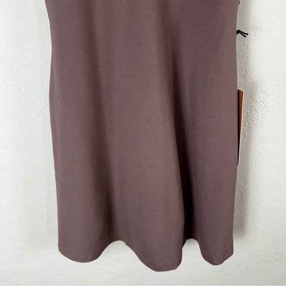 NEW Girlfriend Collective Lola Active Dress with Shorts Fog Brown Size XS - Picture 4 of 11